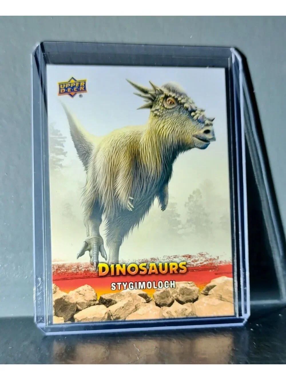 2015 Upper Deck Dinosaurs Stygimoloch Extinction Red Parallel #22 Card